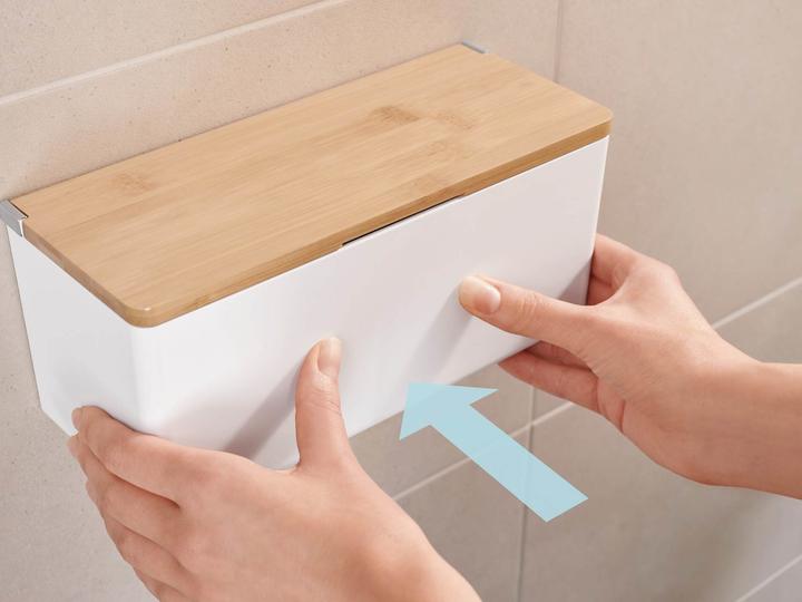 Immagine prodotto tesa Scatola portaoggetti BABOO con coperchio, media con soluzione adesiva senza forare