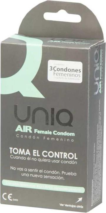 Actual product image Uniq AirFemale" female condom 3 pieces, latex-free female condoms with unique AirBubble (3 pcs.)