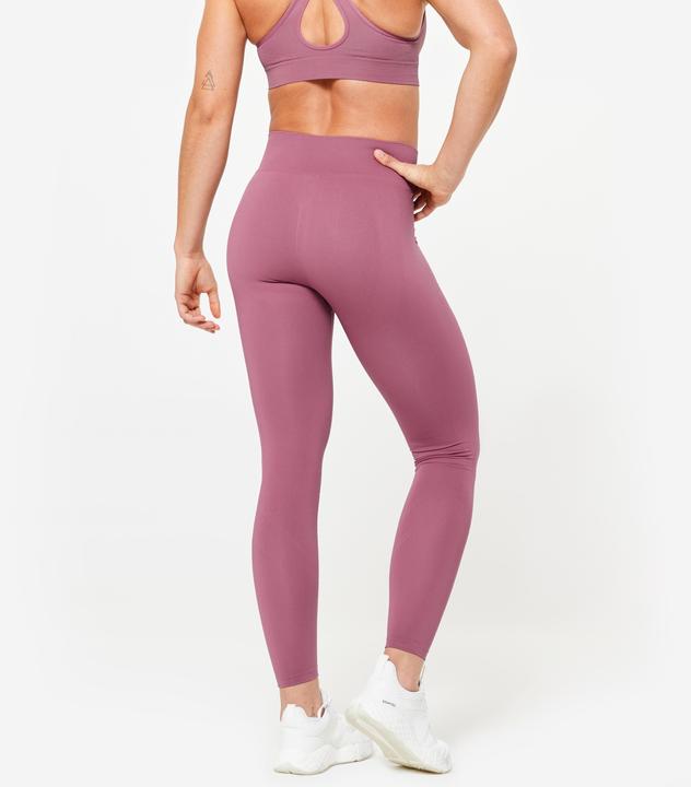 Produktbild Domyos Sportleggings Damen hoher Taillenbund Push-up - lila (S)