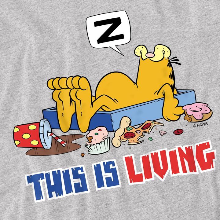 Immagine prodotto Garfield This Is Living Maglietta Uomo (M)