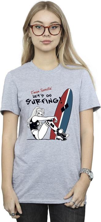 Immagine prodotto Maglietta da donna/ragazzo in cotone Harley Quinn Let's Go Surfing (XL)