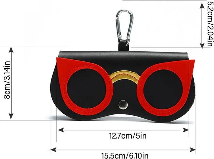 Produktbild Only-Bags.Store Cartoon Portable Sun Eye Glasses Box PU Leder Brillenetui Sonnenbrille