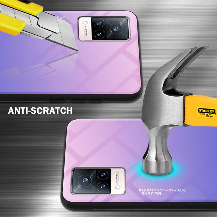 Image du produit Cadorabo TPU 2 couleurs Housse en verre (Vivo V21)