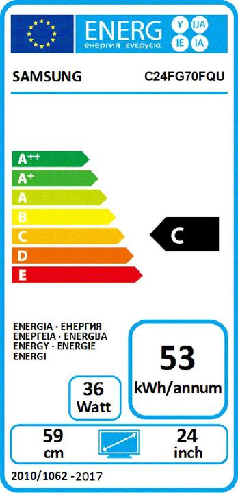 Energie-Label Samsung C24fg70 (1920 x 1080 Pixel, 24")