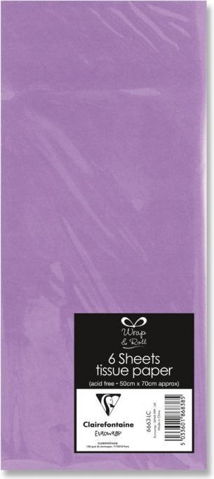 Image du produit Clairefontaine Soie, sachet 6 fles 50x70 cm lila (6 x)