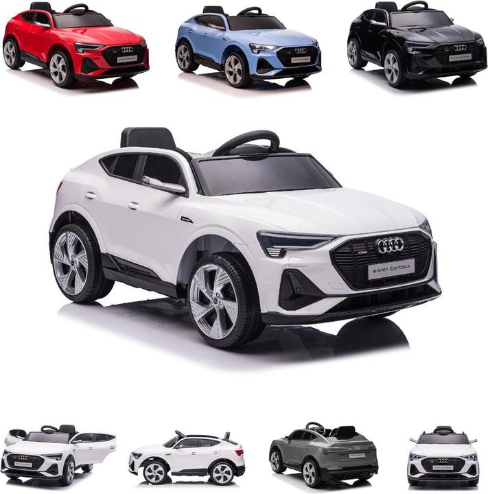 Immagine prodotto Es-toys Auto elettrica per bambini Audi E-Tron con licenza 12V7AH Batteria e 4 motori- 2,4Ghz + MP3 + Pelle (12 V)
