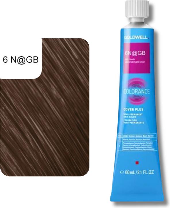 Actual product image Goldwell Colorance Tube Demi-Permanente (6N@GB dark blonde elumenated gold brown)