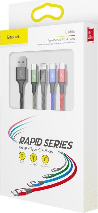 Actual product image Baseus 4in1 (1.20 m, USB 2.0)