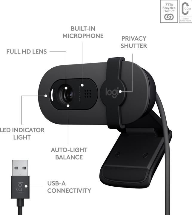 Immagine prodotto Logitech Brio 100 (2 Mpx)