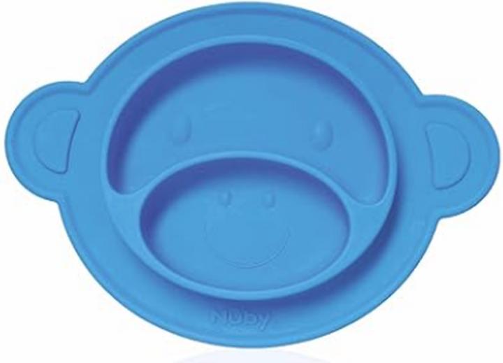 Actual product image Nuby Non-slip silicone dinner plate AFFE, extra absorbent, 100% silicone
