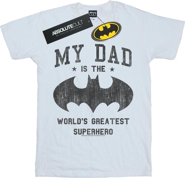 Immagine prodotto Batman My Dad Is A Superhero Maglietta Uomo (3XL)