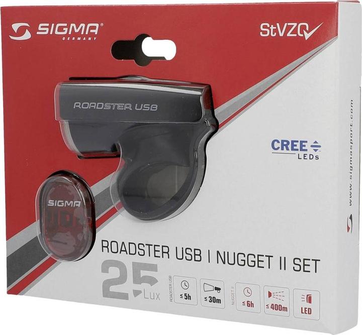 Image du produit Sigma Sport Kit d'éclairage Roadster USB/Nugget II