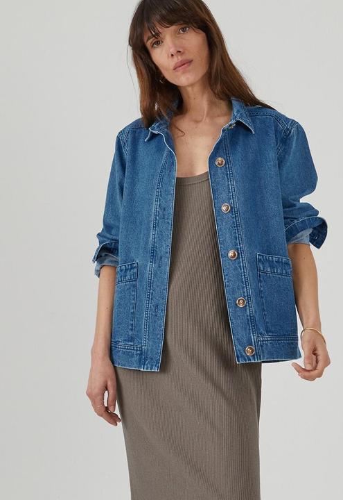 Actual product image La Redoute Collections Signature denim jacket with buttons (S, M)