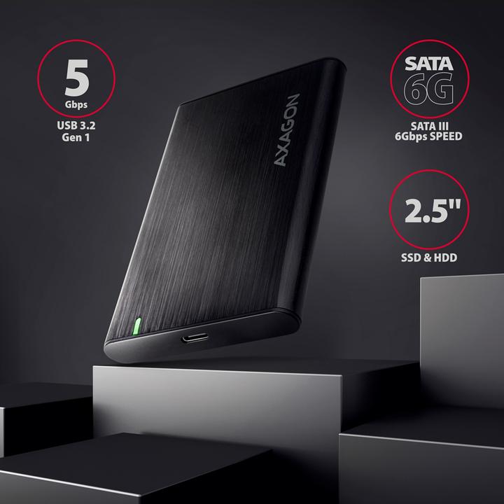 Image du produit Axagon EE25-A6C Boîtier externe pour disque dur USB-C 3.2 - SATA 6G 2.5 (2.5")