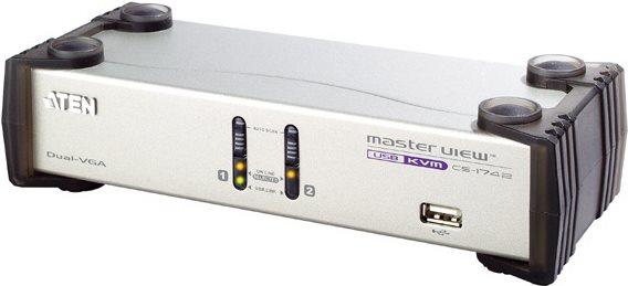 Produktbild Aten CS1742, 2-Port USB Hub KVM Switch mit VGA Dual-View
