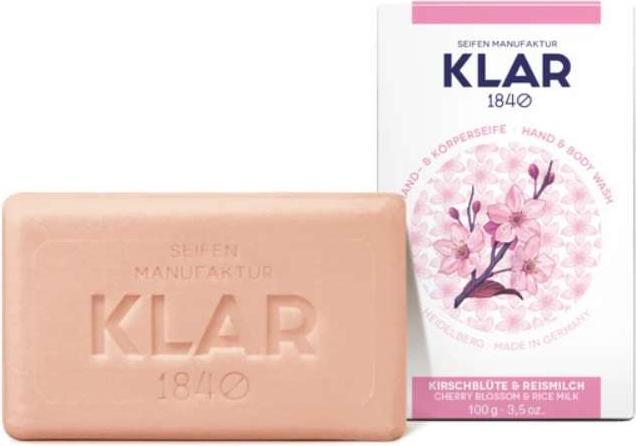 Produktbild Klar Kirschblüten- & Reismilchseife 100 g (Hartseife)
