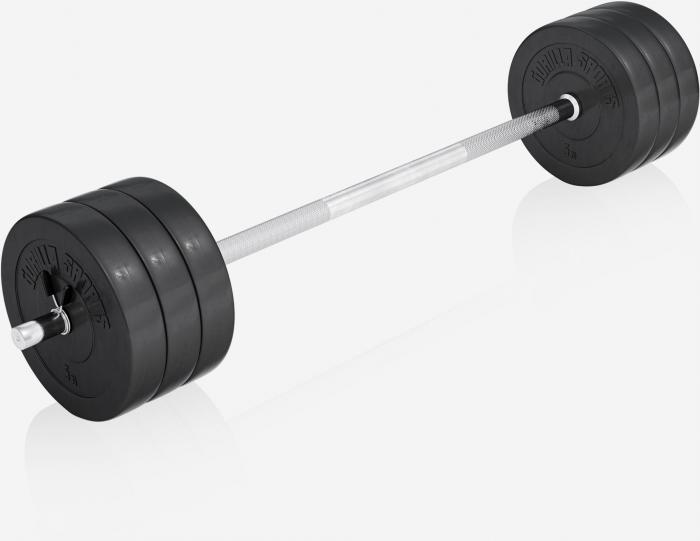Actual product image Gorilla Sports Weight bench barbell set plastic 38kg-70kg