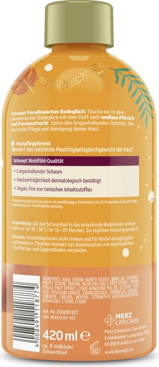 Immagine prodotto Tetesept Schaumbad Paradies Badeglück (420 ml, Bagnoschiuma)