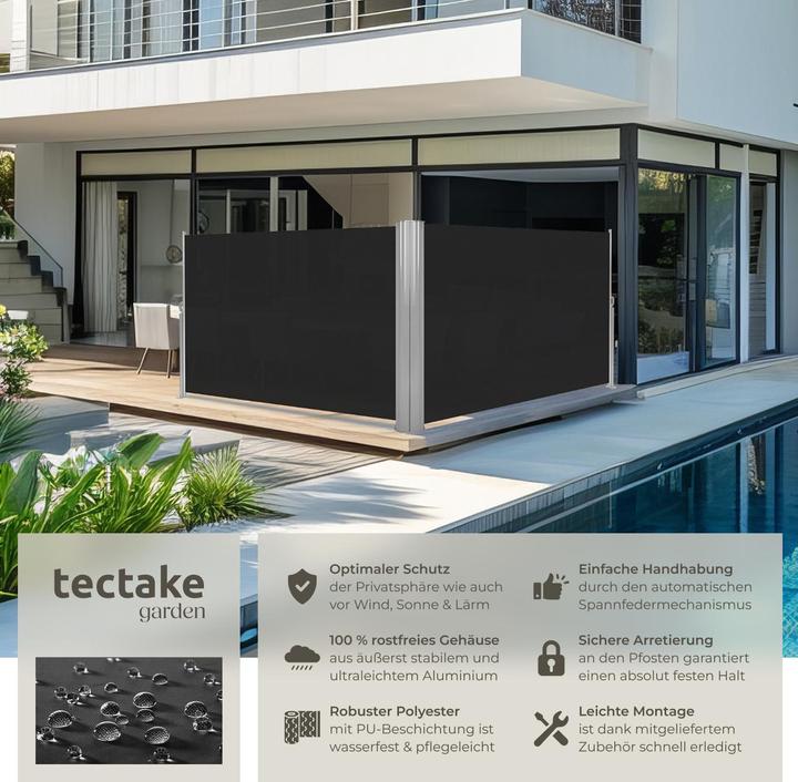 Produktbild tectake Doppel Seitenmarkise (6 m)