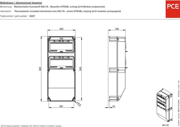 Image du produit PCE CEE Distributeur de courant DELTA Strobl 9025521 400 V 32 A (CEE 7/3, CEE)