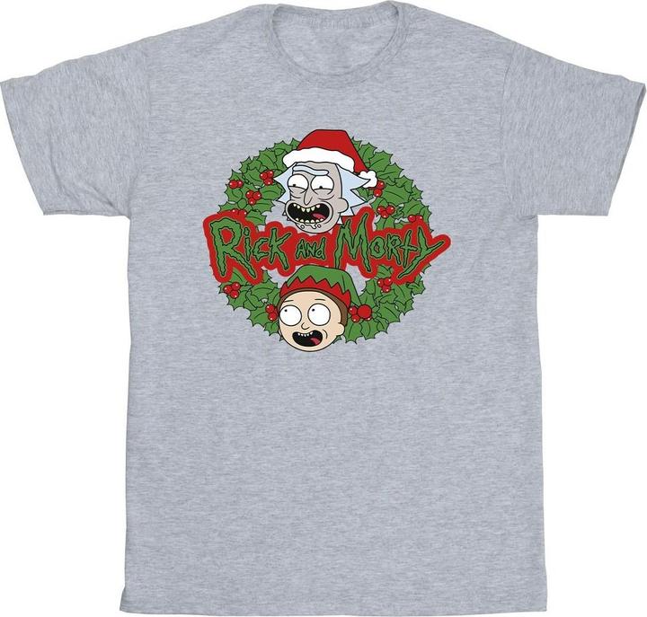 Rick And Morty Christmas Wreath TShirt (L)