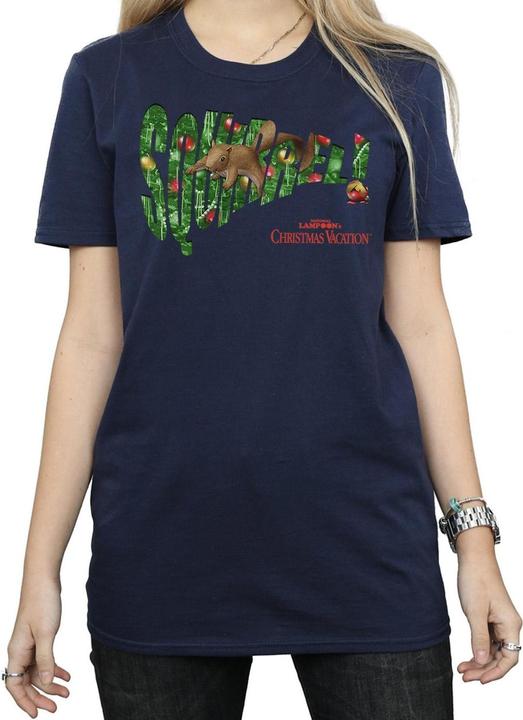 Actual product image National Lampoon´s Vacation Womens/Ladies Squirrel Tree Cotton Boyfriend T-Shirt (M)