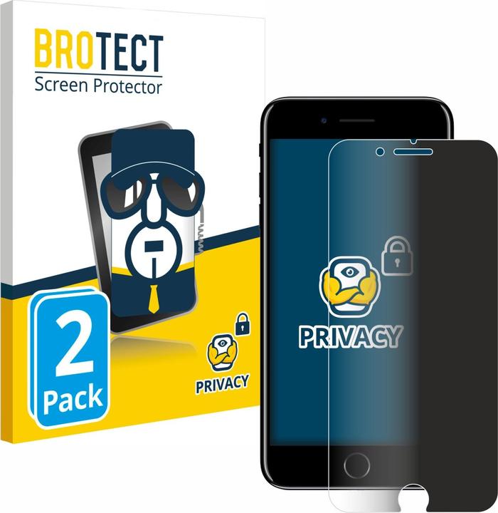 Produktbild BROTECT Sichtschutzfolie Anti-Spy Privacy Folie Blaulicht-Schutz (2 Stück, Apple iPhone 7 Plus)