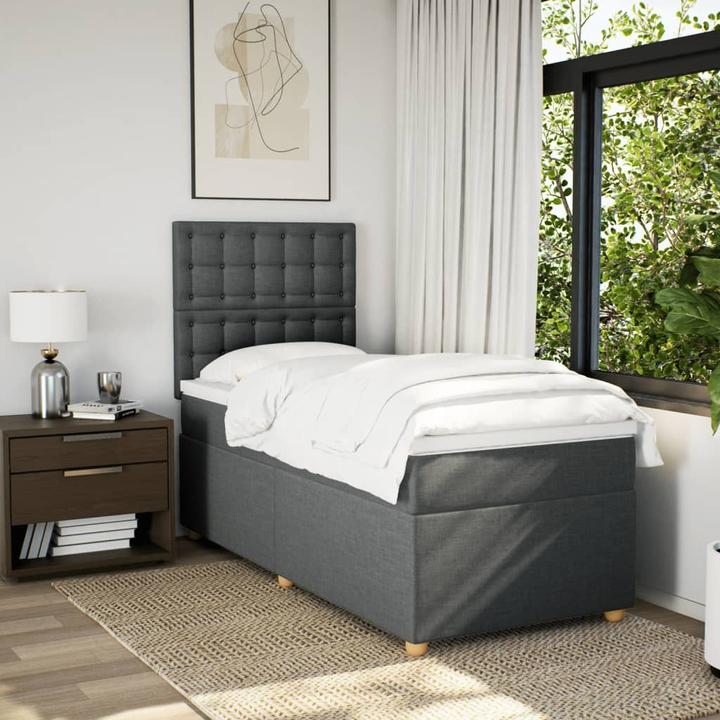 Produktbild VidaXL Bo x springbett mit Matratze 90 x 190 cm Stoff (90 x 190 cm, 90 x 190 cm)