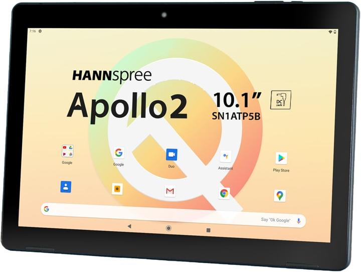 Hannspree TABLET 10.1" APOLLO2 3/32GB WIFI BK ABD10 QC 5MP USB-C (10.10", 32 GB, Schwarz)