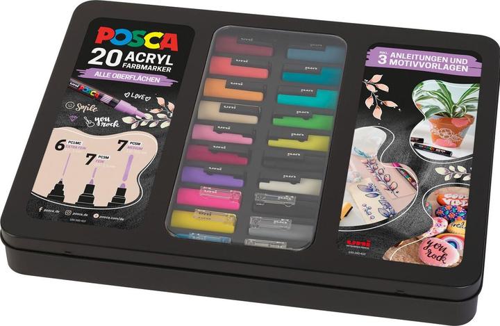Actual product image Posca Marker PC-3M round tip (Multicoloured, 20 x)