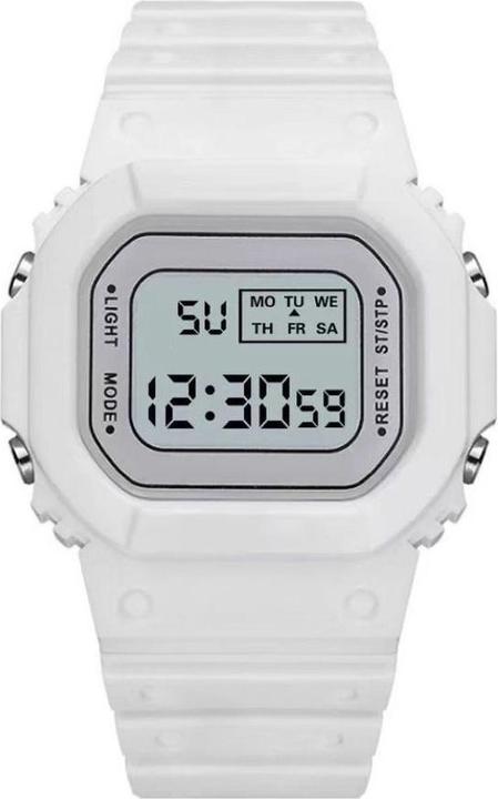 Actual product image Cbx Quadro Sport watch, digital watch with silicone strap white (528 mm)