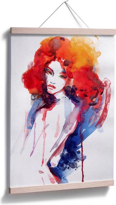 Immagine prodotto Trenddeko La donna con i capelli rosso fuoco (70 x 100 cm)