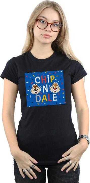 Actual product image Disney Womens/Ladies Chip N Dale Blue Frame Cotton T-Shirt (M)