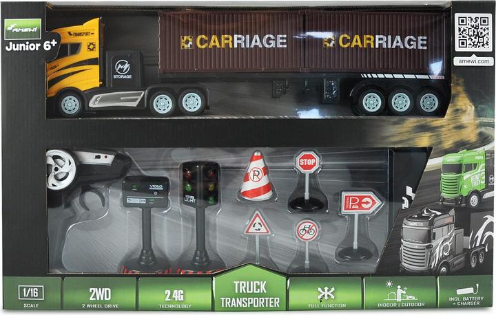 Actual product image Amewi Semitrailer with container trailer 1:16, RTR (RTR Ready-to-Run)