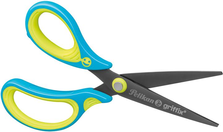 Immagine prodotto Pelikan Forbici appuntite Griffix 810296 blu neonfresh con la mano sinistra (15 cm)