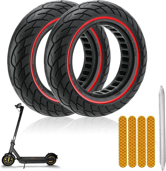 Lefelwel 2er-Set Vollgummireifen für Ninebot Max G30D 2 (10 Zoll)
