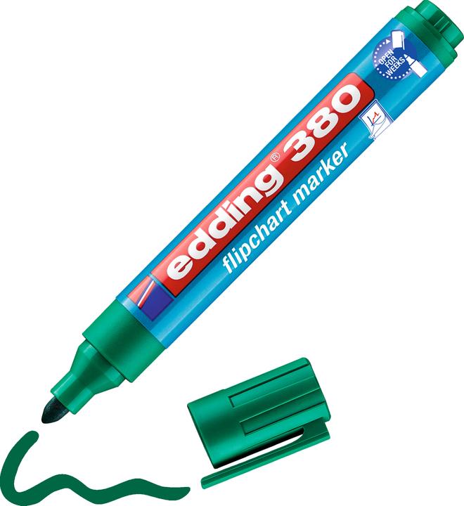 Image du produit Edding Tableau à feuilles mobiles Marqueur 380 (Vert, 1.50 mm, 1 x)