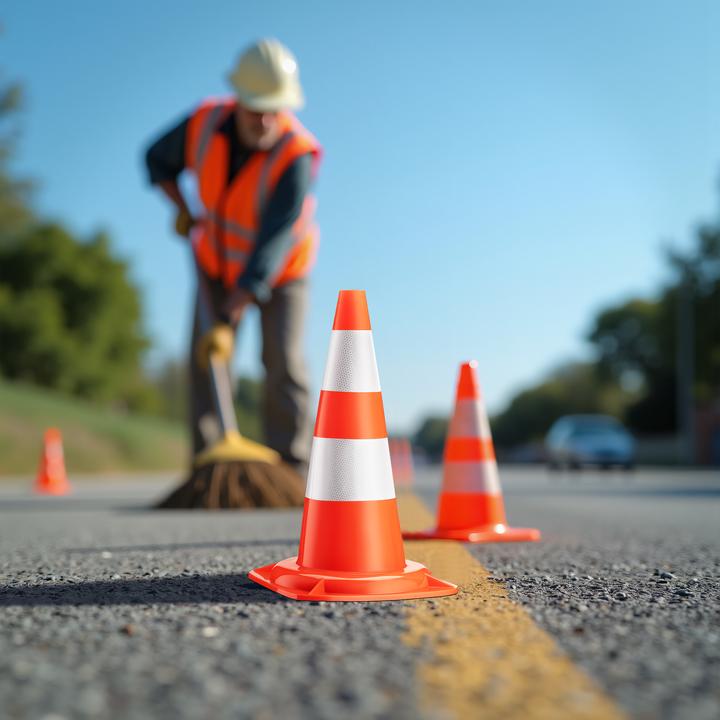 Produktbild Wiltec Verkehrskegel 50cm Leitkegel Strassen Pylon Warnhütchen Warnkegel aus PVC