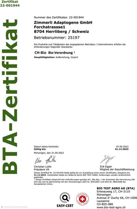 Nährwerte und Zutaten Zimmerli Adaptogene Rosmarin Kapseln (BIO) 50 Kapseln (1 Stück, Kapseln, 25 g)