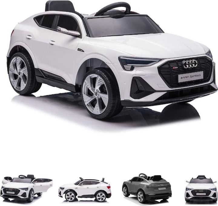 Immagine prodotto Es-toys Auto elettrica per bambini Audi E-Tron con licenza 12V7AH Batteria e 4 motori- 2,4Ghz + MP3 + Pelle (12 V)