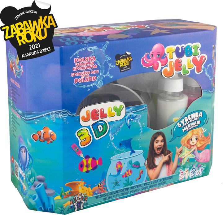 Actual product image Tuban 8 colours Tubi Jelly Set with small aquarium - mermaid