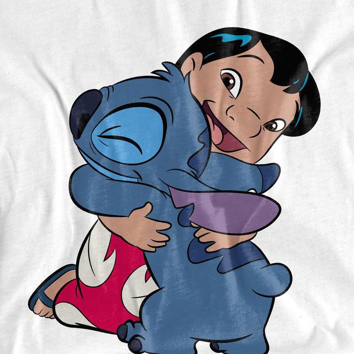 Actual product image Lilo & Stitch Unisex Adult 90s Hug T-Shirt (XL)