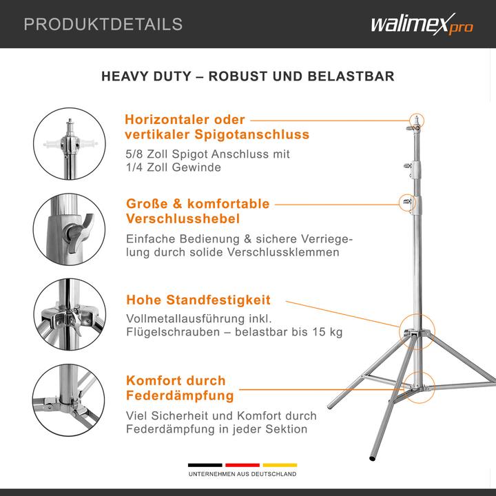 Produktbild Walimex pro Lampenstativ 270 cm Heavy Duty (273 cm, 15 kg)