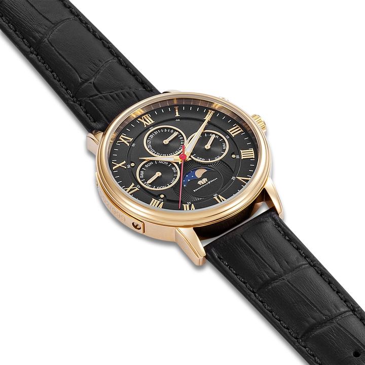 Actual product image Multifunctions Moontime II Genuine Leather Yellow Gold - 34082 (Analogue wristwatch, 40 mm)