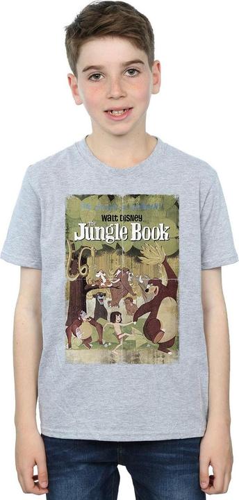 Actual product image Disney Boys The Jungle Book Retro Poster T-Shirt (128)