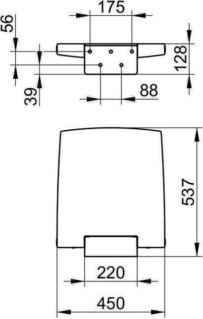 Produktbild Keuco Klappsitz Plan Care ohne Lehne 45x50 cm chrom/lichtgrau 34983 (150 kg)