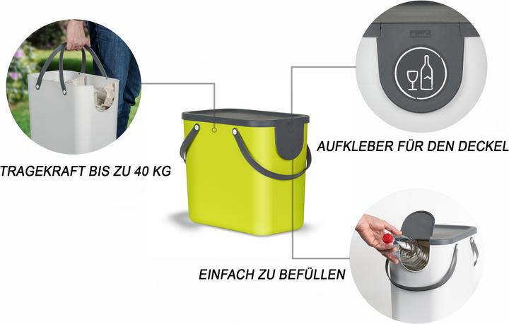 Immagine prodotto Rotho Cestino ALBULINO, 25L, giallo sp. (25 l)