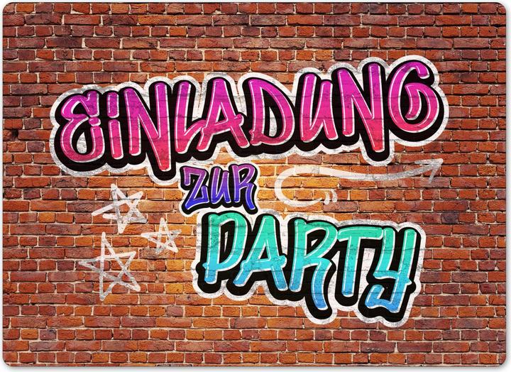 Produktbild Papierdrachen Geburtstags Einladungskarte Jugendlich Mädchen (12 Stk.)