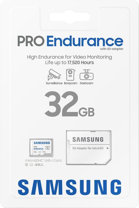 Immagine prodotto Samsung PRO Endurance (32 GB, microSDHC, U1, UHS-I)