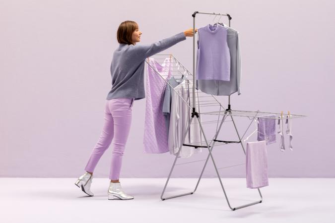Actual product image Brabantia Drying rack 25 metres with clothes railMetallic (25 m)